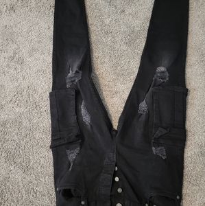 Black Cargo Jeans